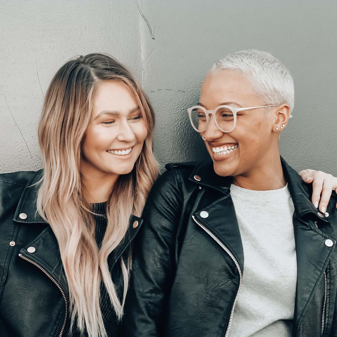 Women smiling